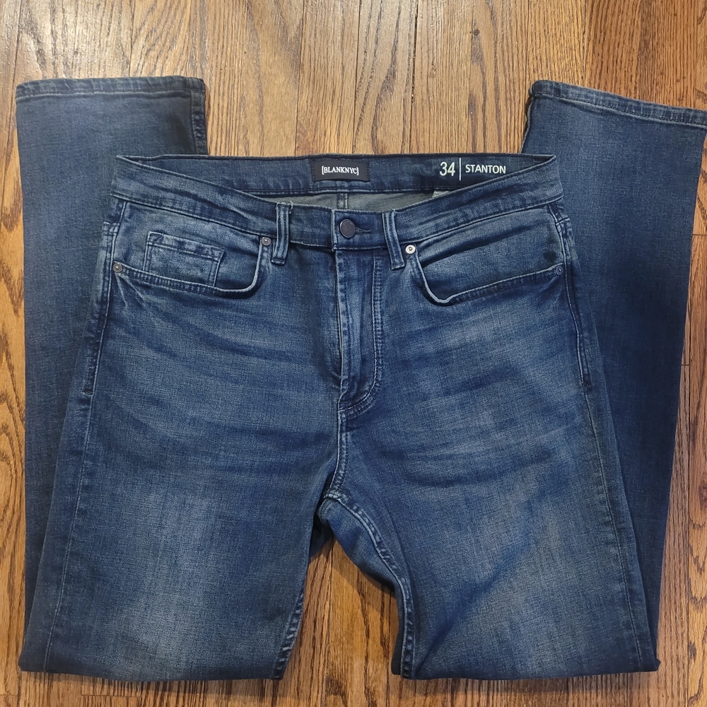 Blank NYC Stanton Men's Dark Blue Chinos - Picture 6 of 9